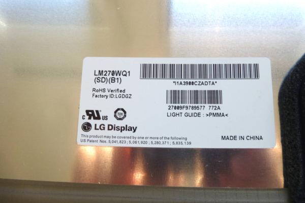 Preview: LCD Panel LM270WQ1 (SD)(B1) 661-5542 LED Cinema Display 27 inch A1316 Original sparepart detail image one