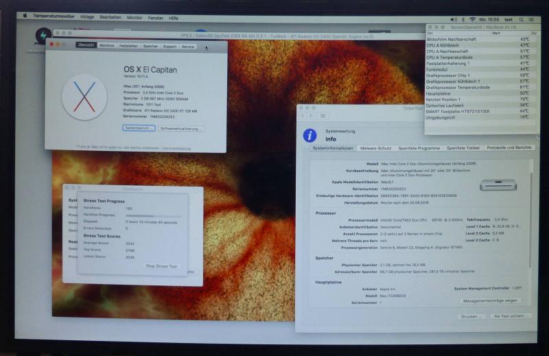 Grafikkarte 109-B22553-11 661-4436 661-4440 631-0590 631-0591 ATI Radeon HD 2400 128 MB iMac 20 Zoll A1224 2007 2008 Ersatzteil drittes Detail