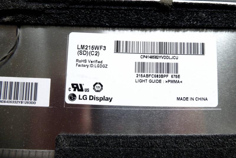 LCD Display Panel LM215WF3(SD)(C2) LG Original iMac 21 Zoll A1311 2011 Ersatzteil zweites Detail
