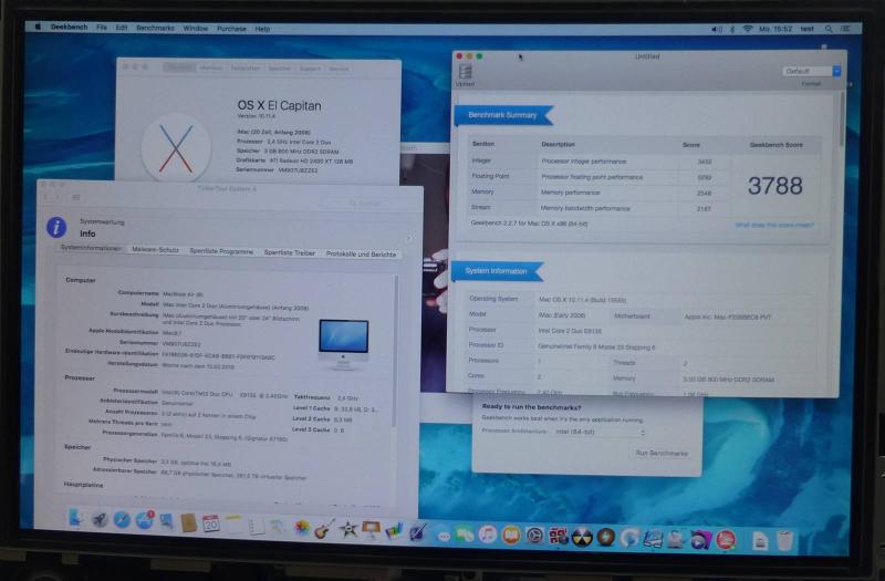 Mainboard Logicboard 820-2223-A 2.4 GHz iMac 20 Zoll A1224 2008 Ersatzteil zweites Detail