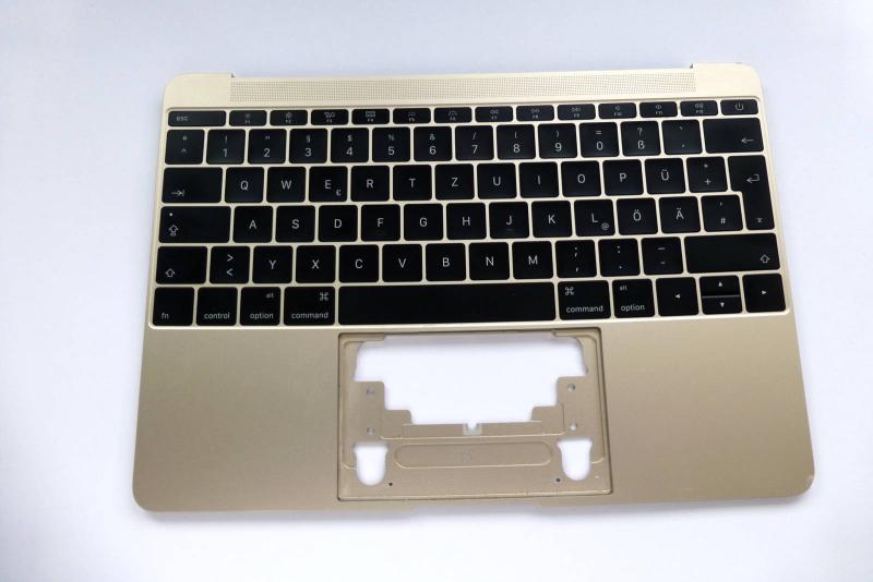 Topcase Keyboard german gold MacBook 613-02547-A 12 inch A1534 2016 2017 Original sparepart main image