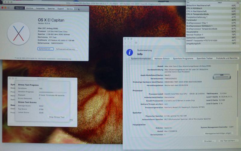 Grafikkarte 109-B22553-11 661-4436 661-4440 631-0590 631-0591 ATI Radeon HD 2400 128 MB iMac 20 Zoll A1224 2007 2008 Ersatzteil viertes Detail